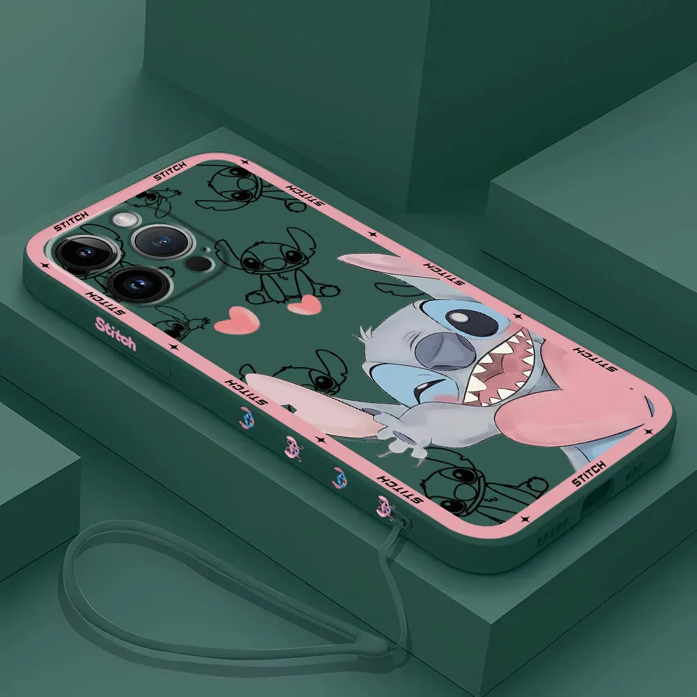 Silicone Case for Samsung Galaxy A01 Core A05s A31 A02s A10 A03 A20s A50 A71 A70 A51 A02 A04e A30 Luxury Disney Stitch Cover image 3
