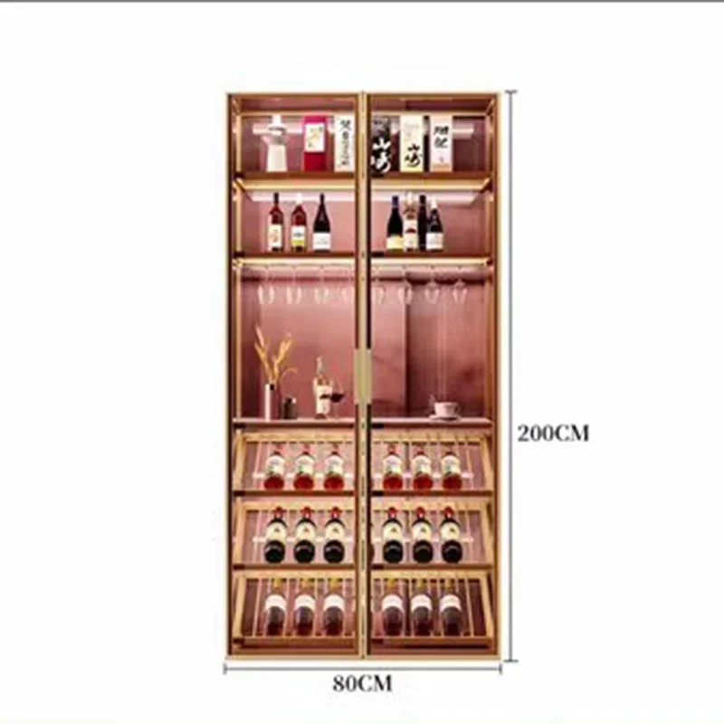 Bar Display Wine Cabinets Showcase  Living Room Corner Glass Counter Wine Cabinet Shelf Wall Vitrinas De Vidrio Wine Decoration