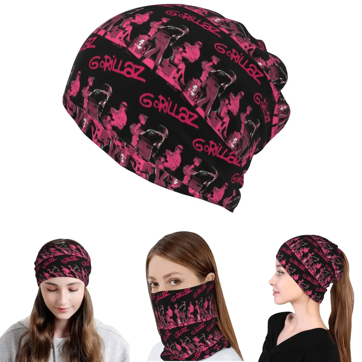 

Band Gorillaz Bandana Neck Cover Wrap Scarf Multi-use Headwear Beanies Hat Unisex Adult Breathable