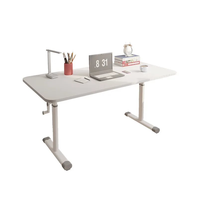 Simple hand crank lifting table home study table computer table bedroom modern