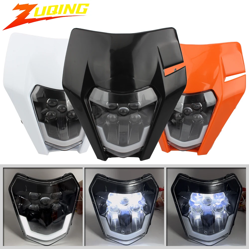 Motorcycle LED Headlight Plate for KTM EXC XCF XCW 150 250 300 350 450 Accessories Headlamp Fairing Dirt Bike Enduro Motocross