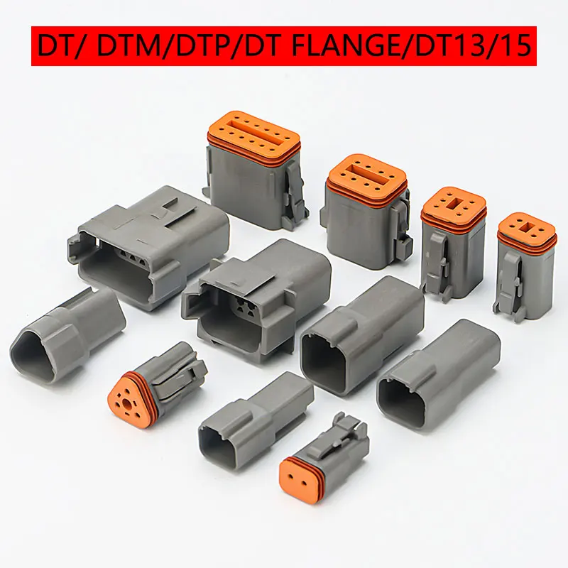 

5/10/100 Sets deutch connector male DT06-2S waterproof connector DT04-2P female plug DEUTSCH Connector DT/DTM/DTP/DT15/DT13