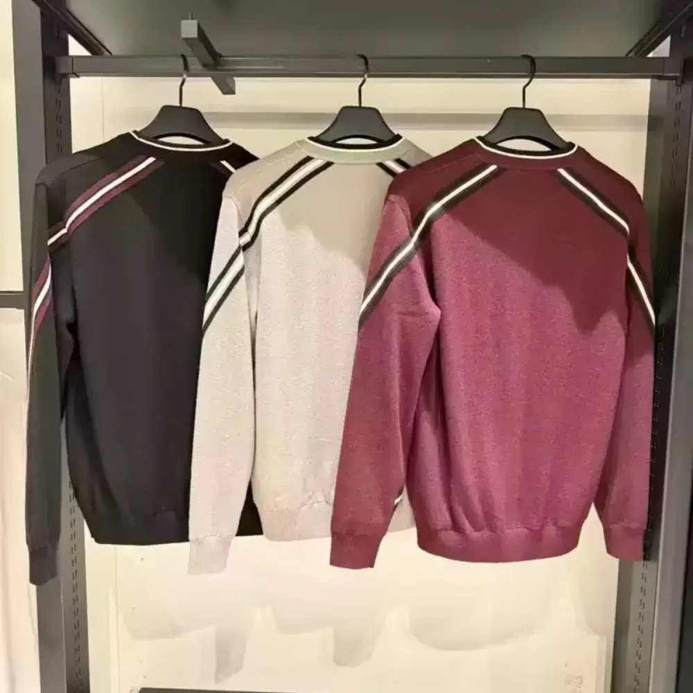 Men's Golf Sweater 2026 Winter New Korean Style Plus Size Anti-Pilling Windproof Thermal Fleece Lined Exclusive Custom Pro Cozy