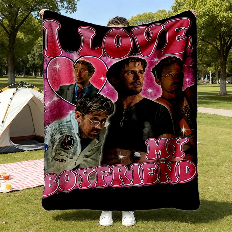 Ryan Gosling Movie Vintage Bootleg 90s Flannel Blanket, Ryan Gosling Vintage Flannel Throw, Home of Astrophage