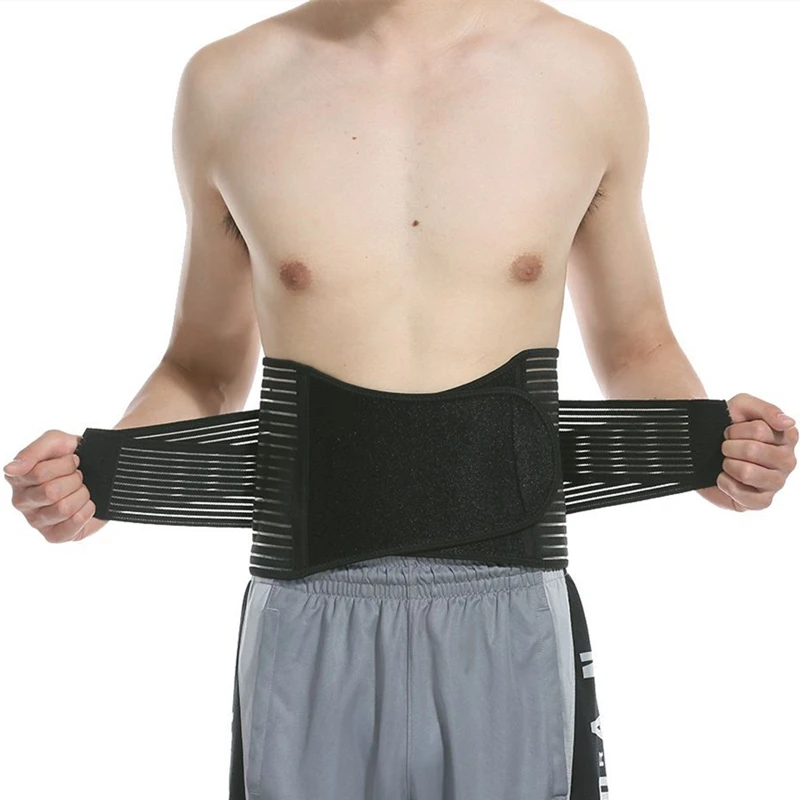 

Подтяжки для спины для облегчения боли в пояснице с 6-стойкой дышащим поясом для поддержки спины для мужчин и женщин Противоскользящий поясничный поддерживающий пояс