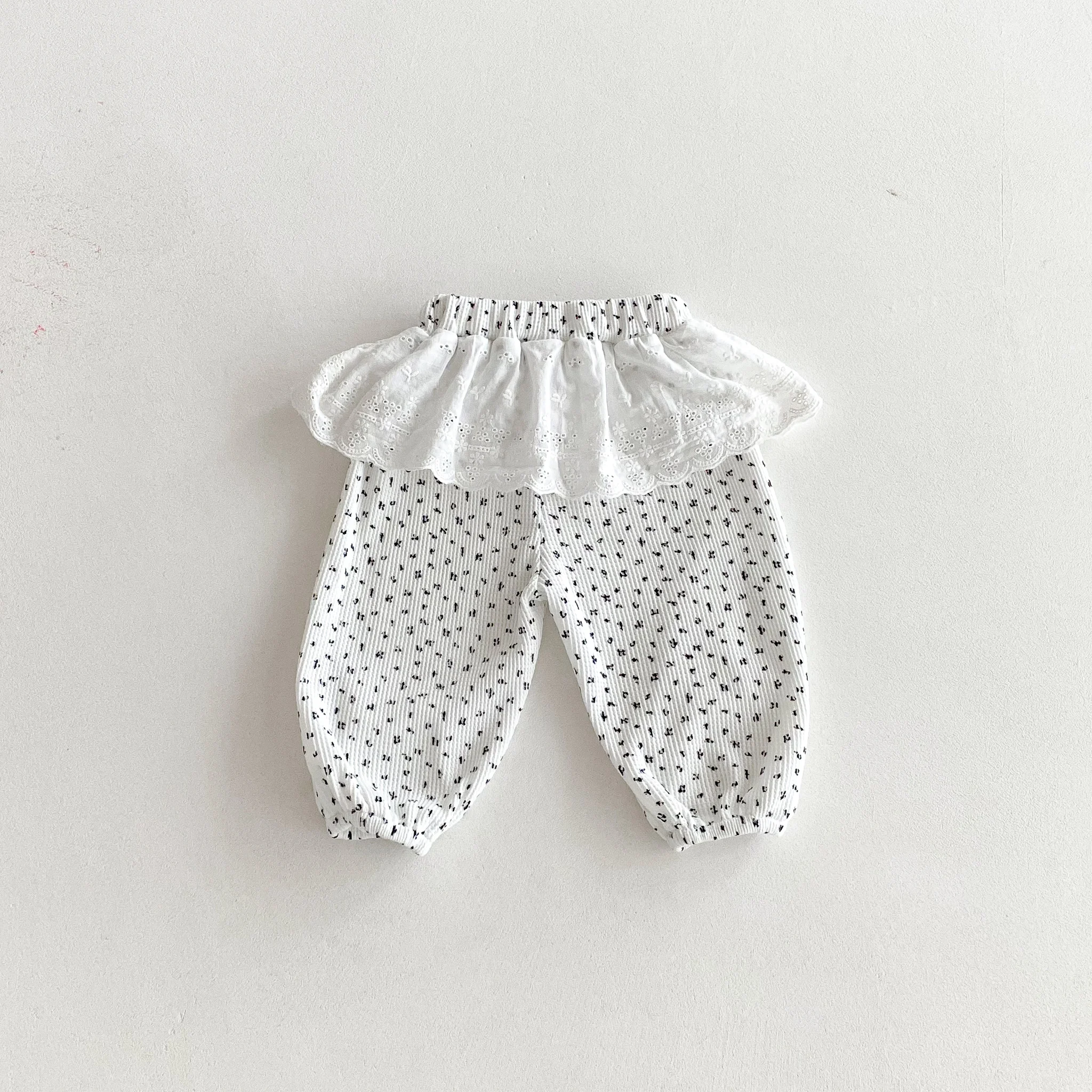 Herbstliche Baby-Mädchen-Leggings, koreanischer Stil, lange Hosen für Säuglinge und Kleinkinder, 0-3 Jahre alte Kinderkleidung, Oberbekleidung mit Blumenmuster. – Detail 9