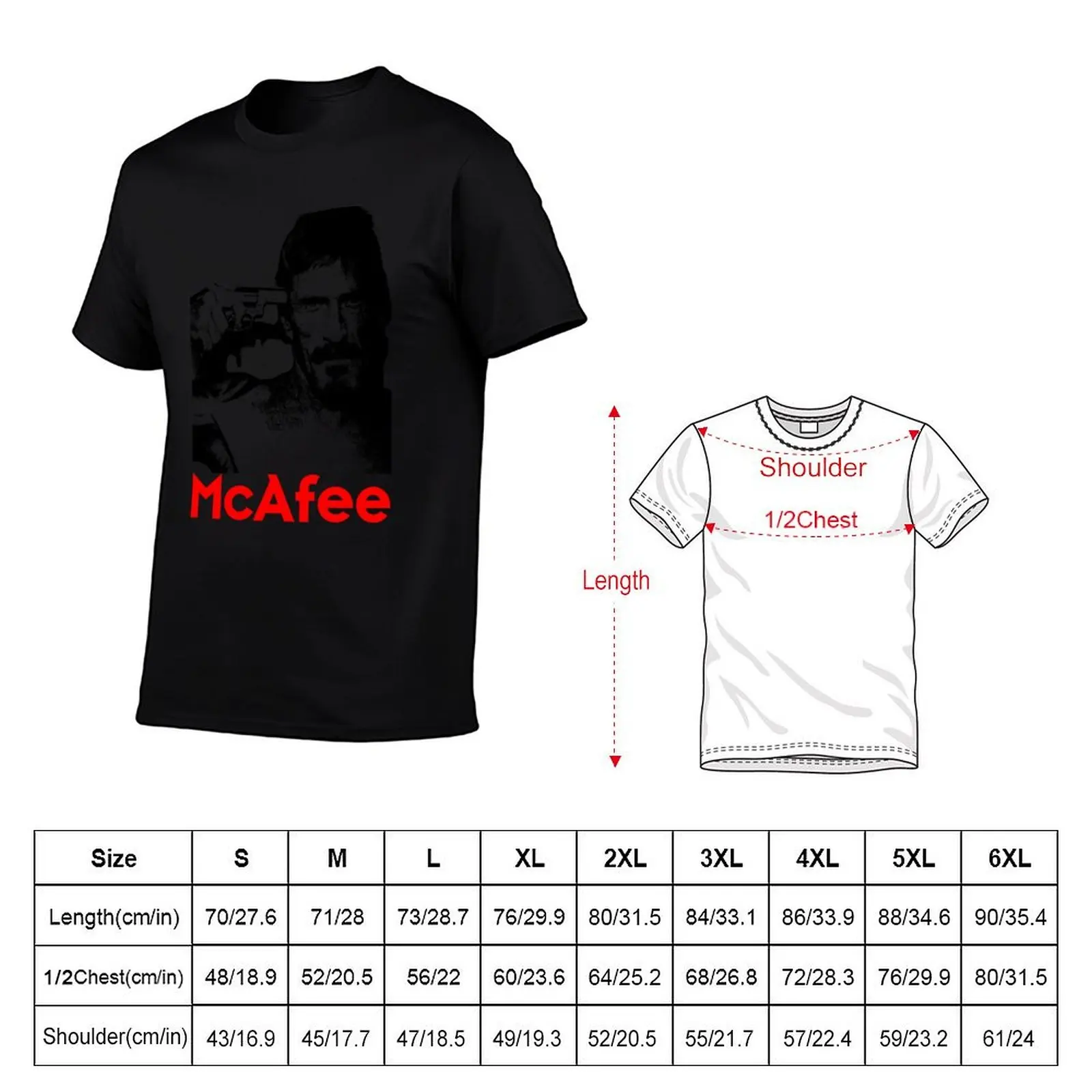 McAfee T-Shirt blanks graphic shirts blacks mens t shirts