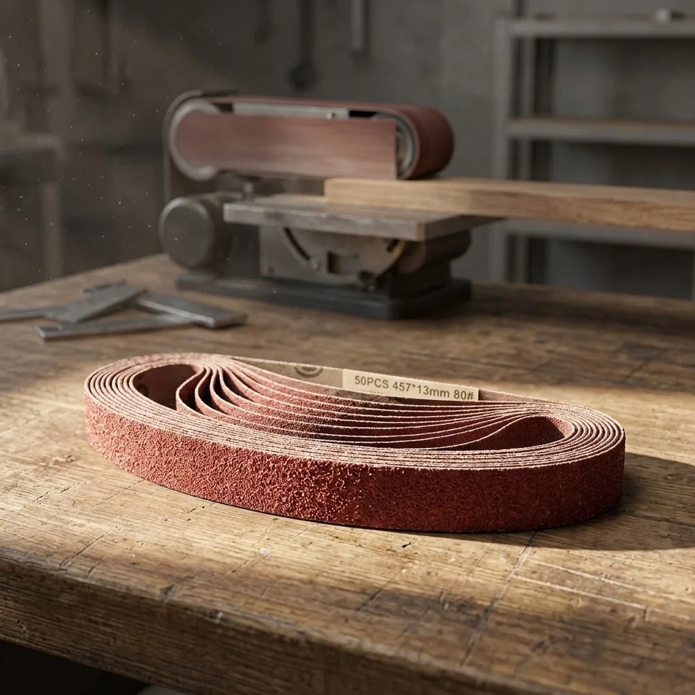 Sanding Belt Bundle Featuring Units in Dimensions Thirteen by Four Hundred Seven Millimeters at a Coarse Forty Grade