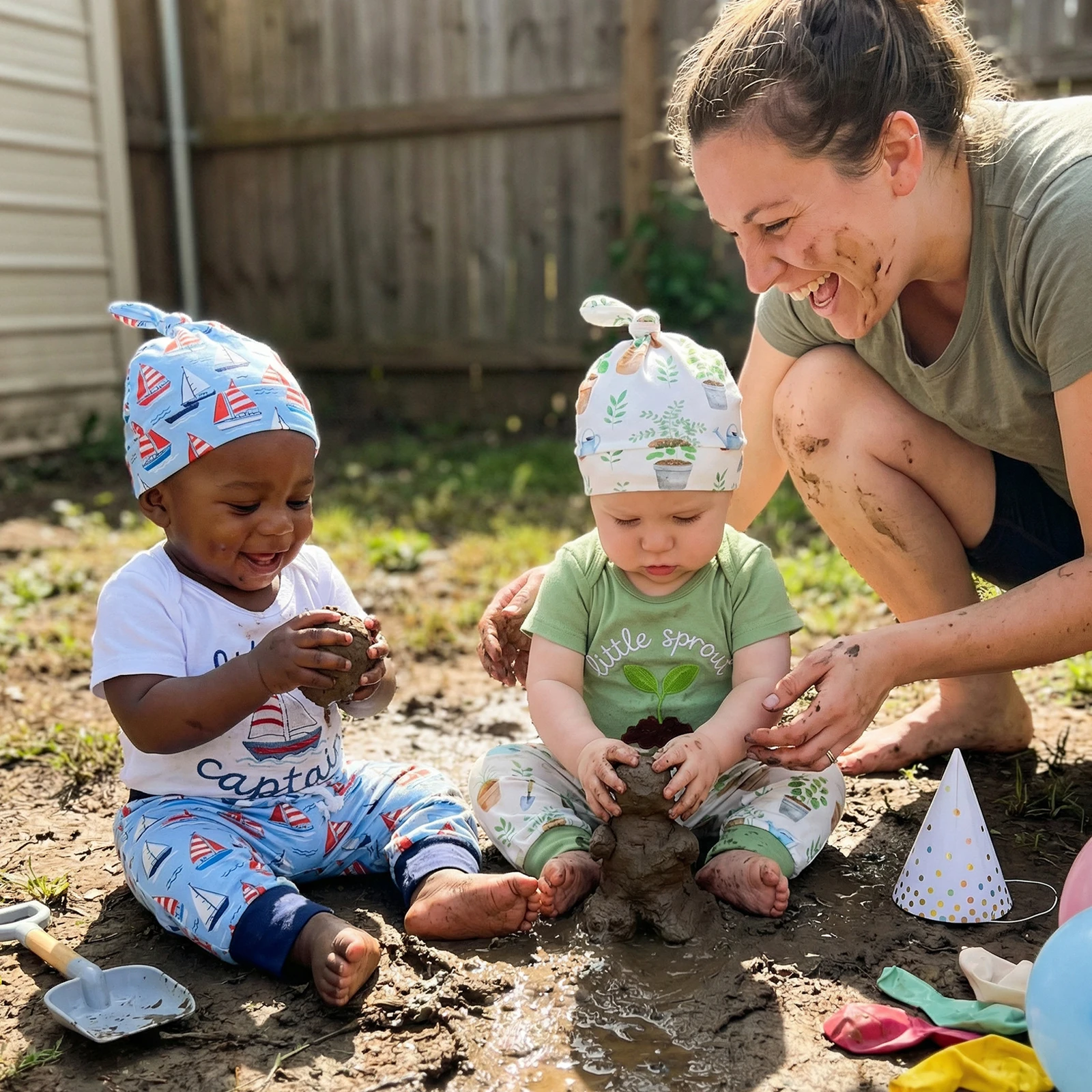 

Комплект одежды для маленьких мальчиков, комбинезон с короткими рукавами и круглым вырезом, с вышивкой букв, брюки с принтом парусников/растений, шапка, комплект из 3 предметов для младенцев, весна-лето