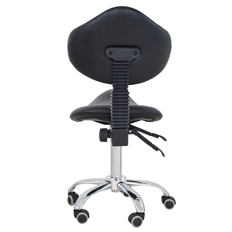 الكلاسيكية قاعدة من الفولاذ المقاوم للصدأ كرسي الأسنان كرسي السرج الجلود كرسي باديكير البراز عالية الحاملة مناسبة للعيادات