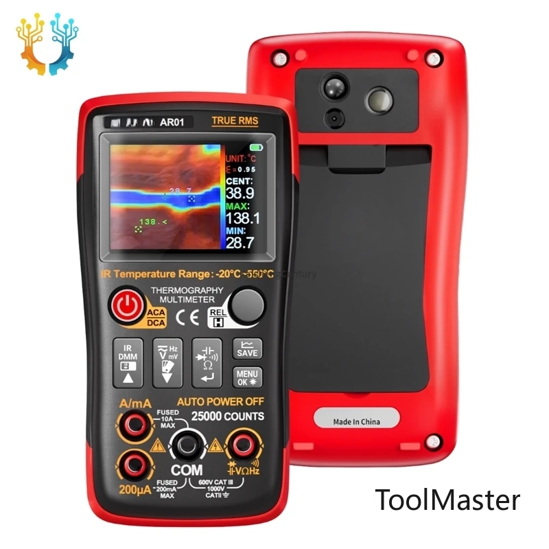 

【2026】Handheld Infrared Thermal Imaging Multimeter 2 In 1 Digital Smart Multimeter For Electrical HVAC PCB Maintenance AR01