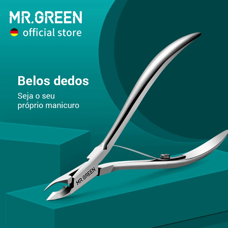 verde prego cutícula nipper manicure tesoura pinça de aço inoxidável clipper removedor de pele morta tesoura empurrador ferramenta aparador