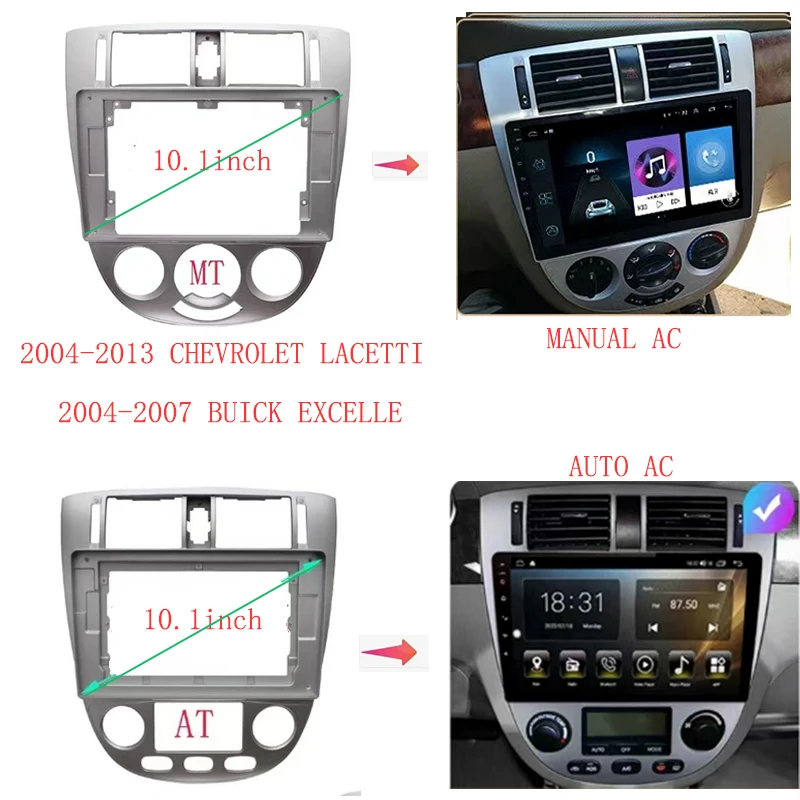 10.1 Inch For Chevrolet Nubira Lacetti J200 Optra Buick Excelle Car Frame Fascia Adapter Android Radio Dash Fitting Panel Kit