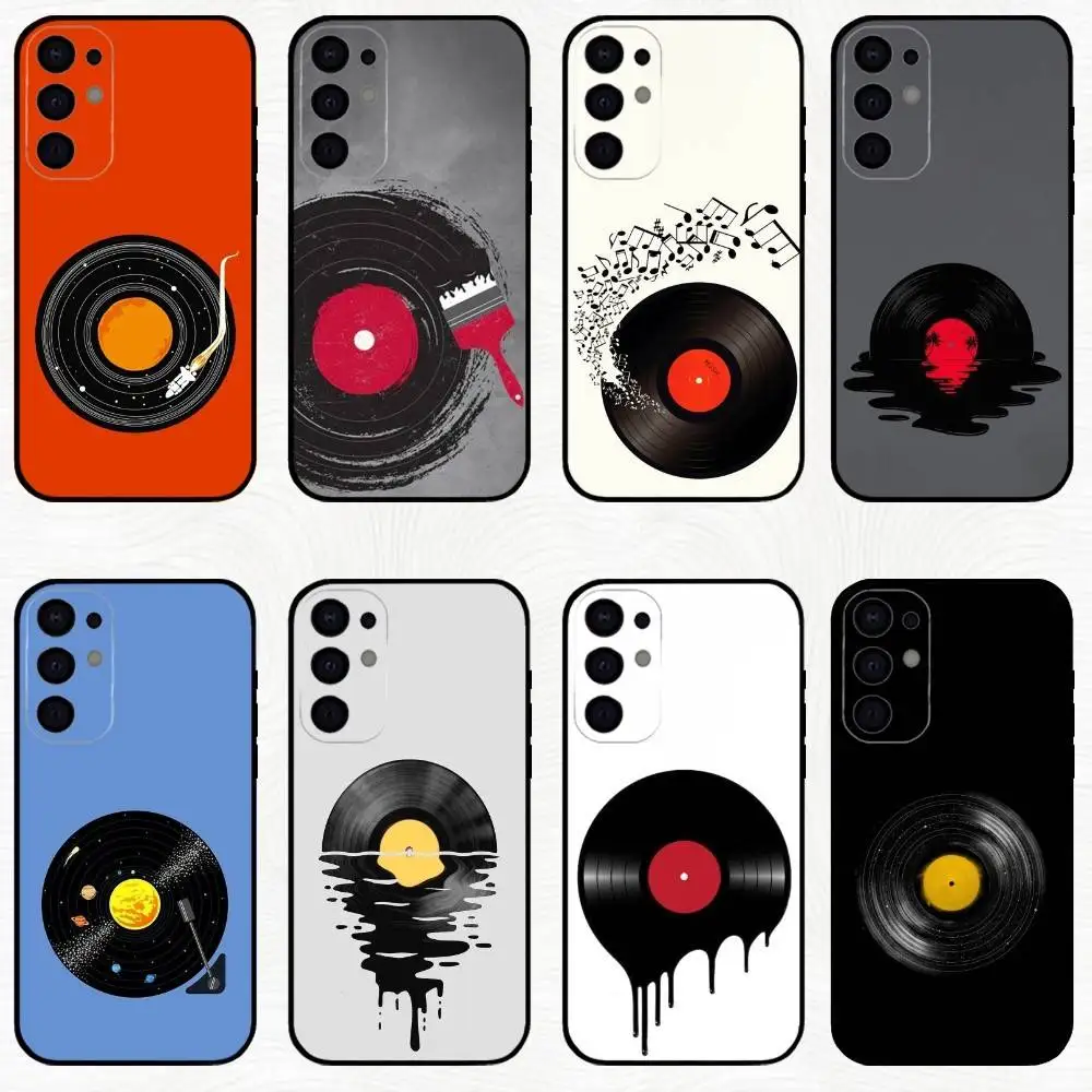 

DJ A-Art Vinyl Record Phone Case For Samsung S25,S24,S23,S22,S21,S20,Plus,Fe,Lite,Others Black Cover