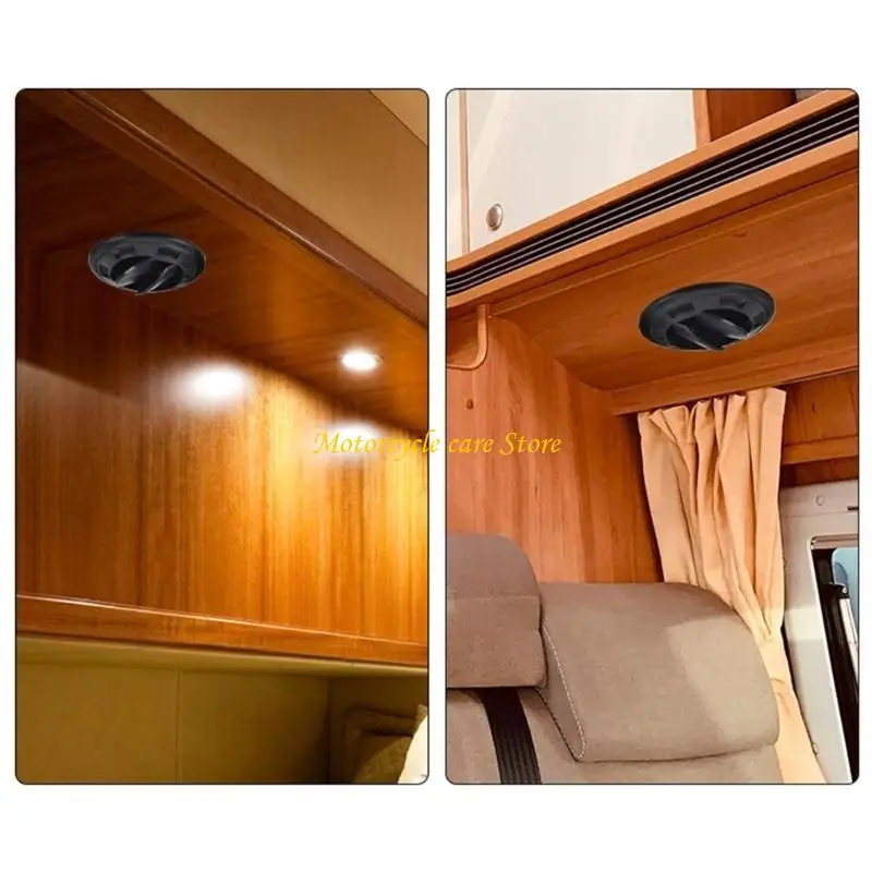 U75F Dashboard Air Conditionings Deflectors Outlet Side Roof Round Air Vent Ventilations Outlet for Car RVs ATVs 75mm/2.95inch