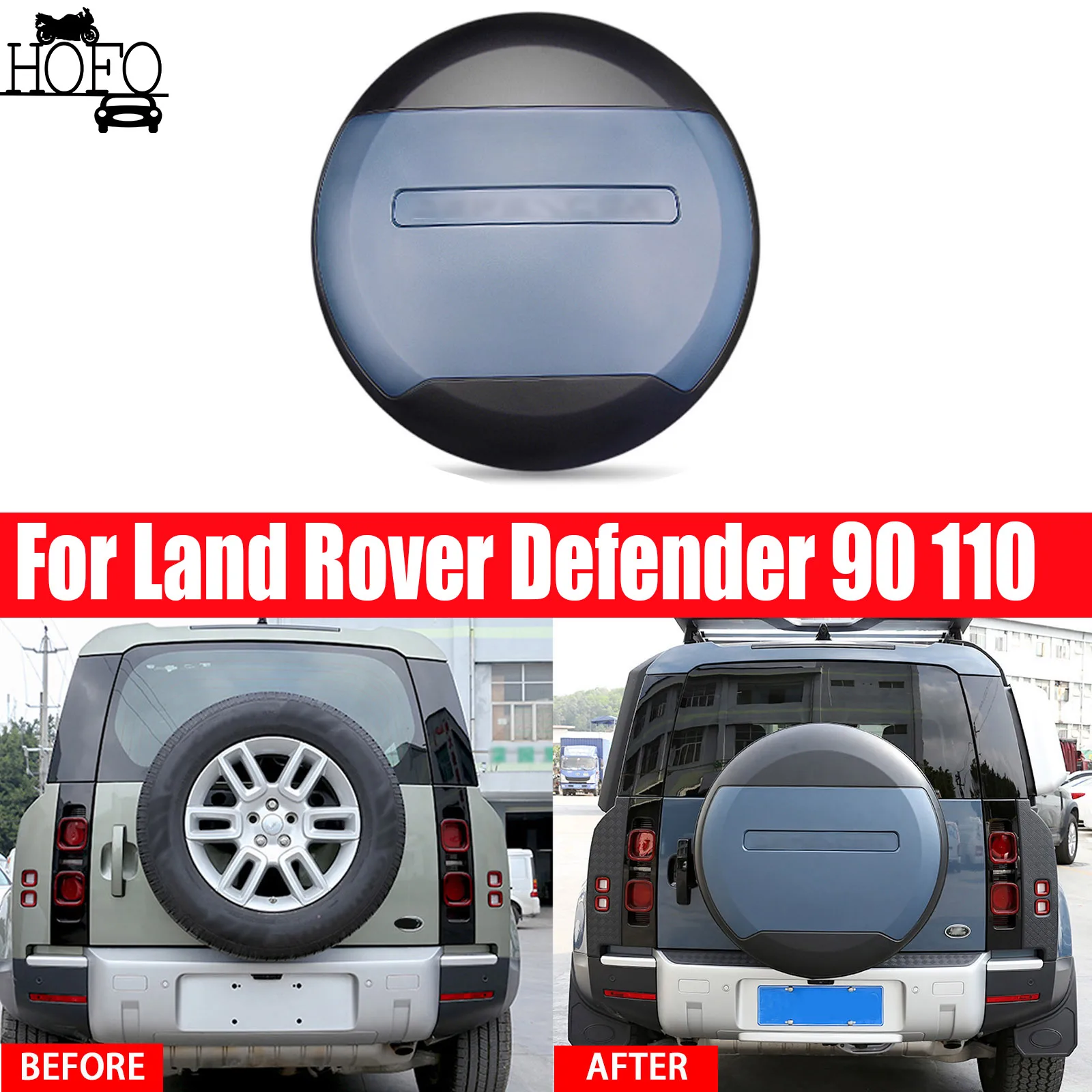 

Car Rear Spare Tyre Tire Protective Trim Cover Trunk Spare Wheel Cover For Land Rover Defender 110 2020-2025 Exterior Accessorie