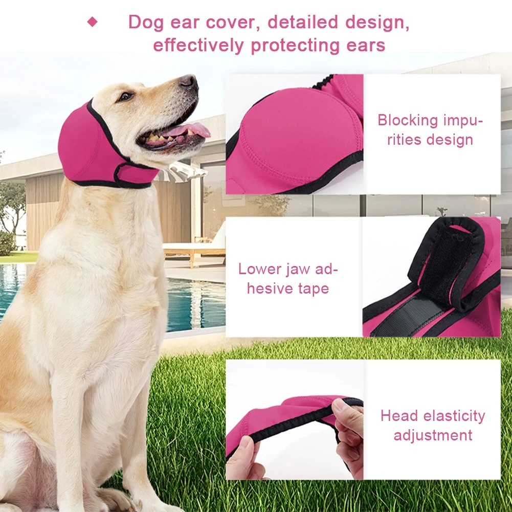 Lovely Pet Waterproof Swimming Earmuffs Turban Dog Ears Cover Head Wrap for Dogs Earmuffs Puppy Soothing Emotions - Image 6