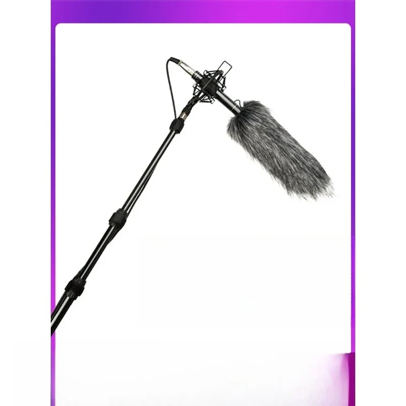 Microphone Pick Rod SLR Camera Recording Telescopic Rod Extension Rod Video Simultaneous Radio Interview Microphone Set