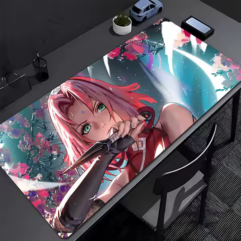 Mouse Pad big NARUTO Haruno Sakura Computer Office Game Table Mat Rubber Non-Slip Gaming Keyboard Long Desk Pads Anime Mousepad