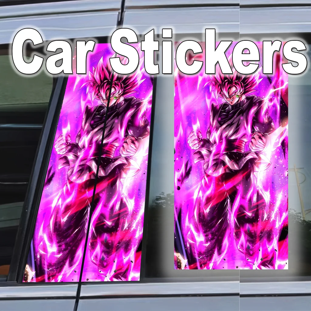 

Dragon Ball Car Self-adhesive Decor Door B Pillar Decal Waterproof Sticker Super Saiyan Anime Gift Car Exterior Accessories