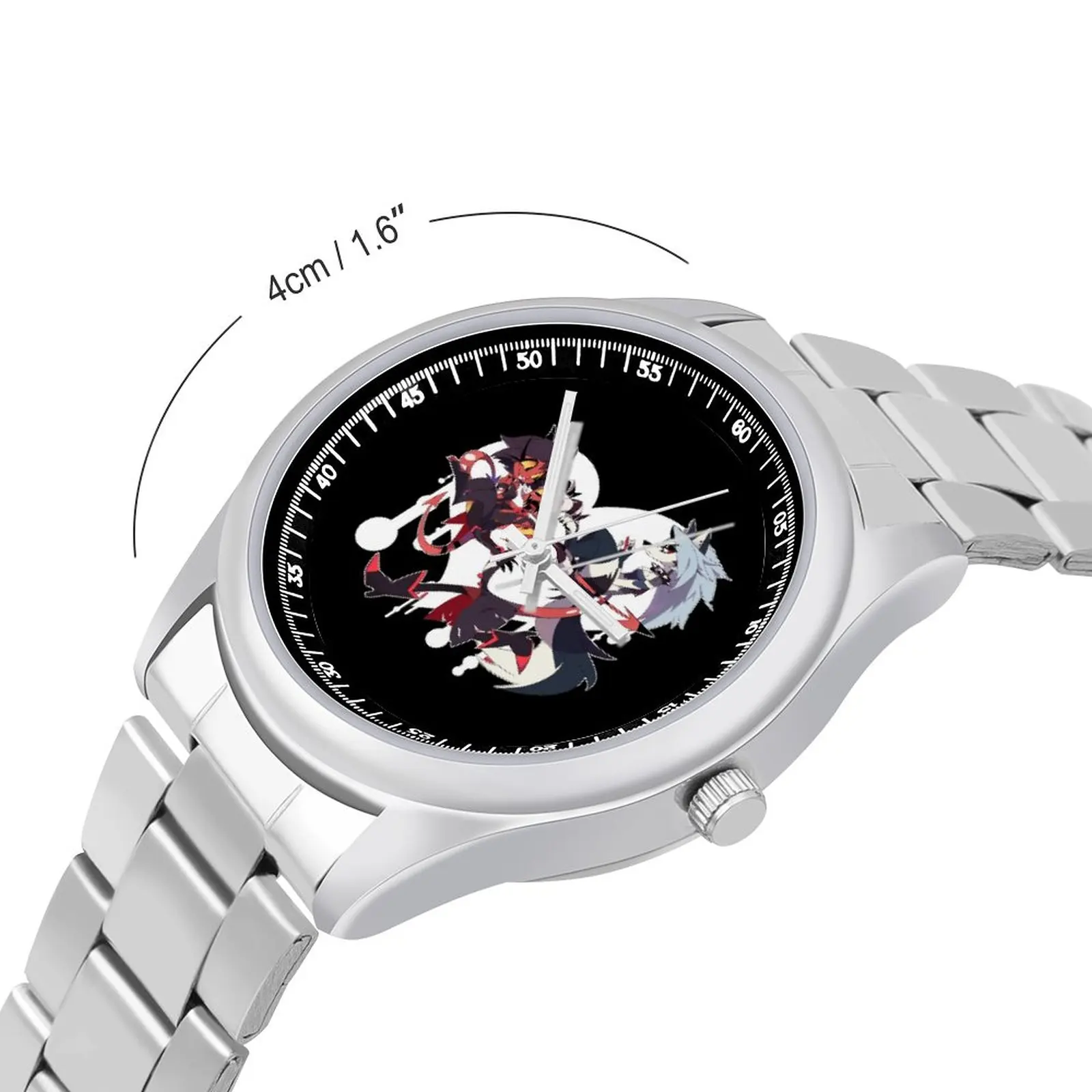 Helluva Boss Fan Art & Merch Quartz Watch Cartoon Loona Fanart Hotel Wolf Moon Hot Sale Colored Wrist Watches Steel Wristwatch