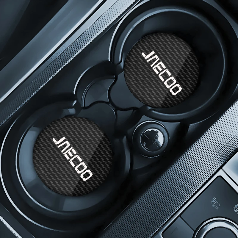 2Pcs Car Cup Holder Mat for Chery Jaecoo J7 J8 7 Phev 2025 2024 2023 Anti Slip Leather Water Cup Coasters Pads Accessories