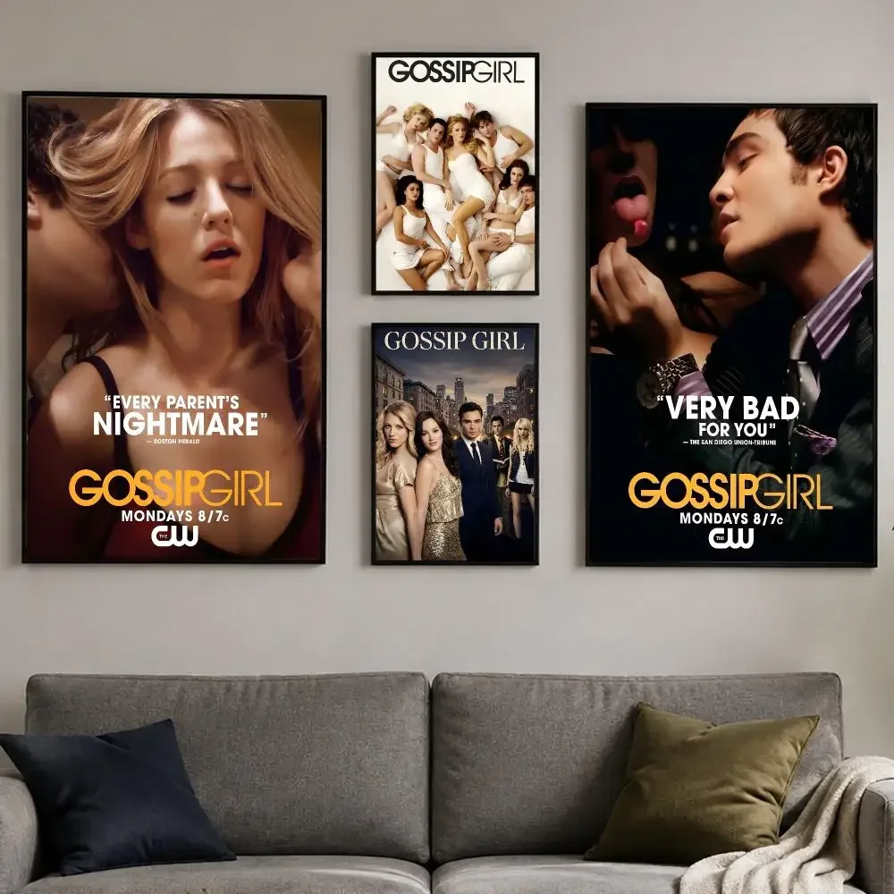 Show G-Gossip Girl Poster PP Self-Adhesive Bedroom Gaming Cafe/Bar Vintage Aesthetic Decor Ideal Gift
