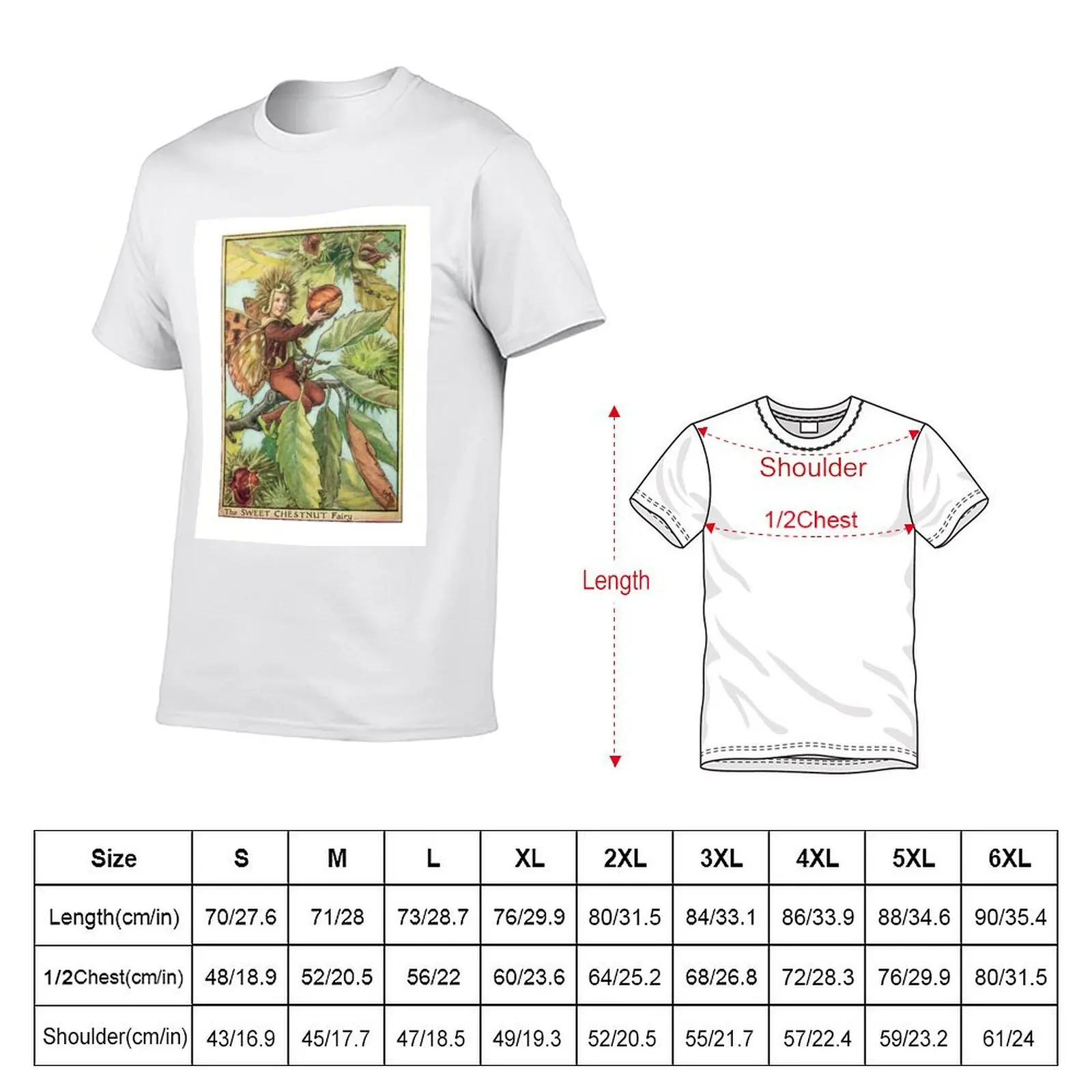 Adorable Sweet Chestnut Fairy T-Shirt Summer Print Short Sleeve Tee