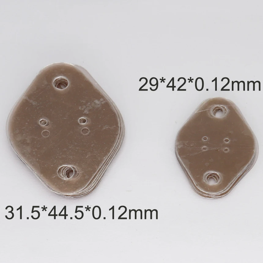 TO-3 29*42*0.12mm 31.5*44.5*0.12mm 29x42 31.5x44.5 Oval 4 Hole Insulation Sheet Plate Replacement Mini Flat Mica Insulator Sheet