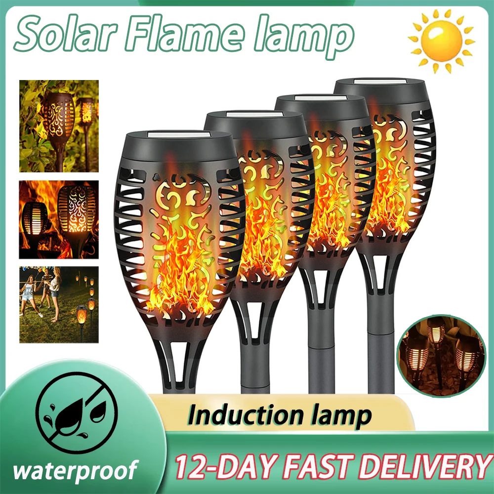 

Новинка 2024, фонари в виде пламени на солнечной батарее, мерцающее женское водонепроницаемое украшение для сада, уличная светодиодная Напольная Лампа для лужайки, двора, патио