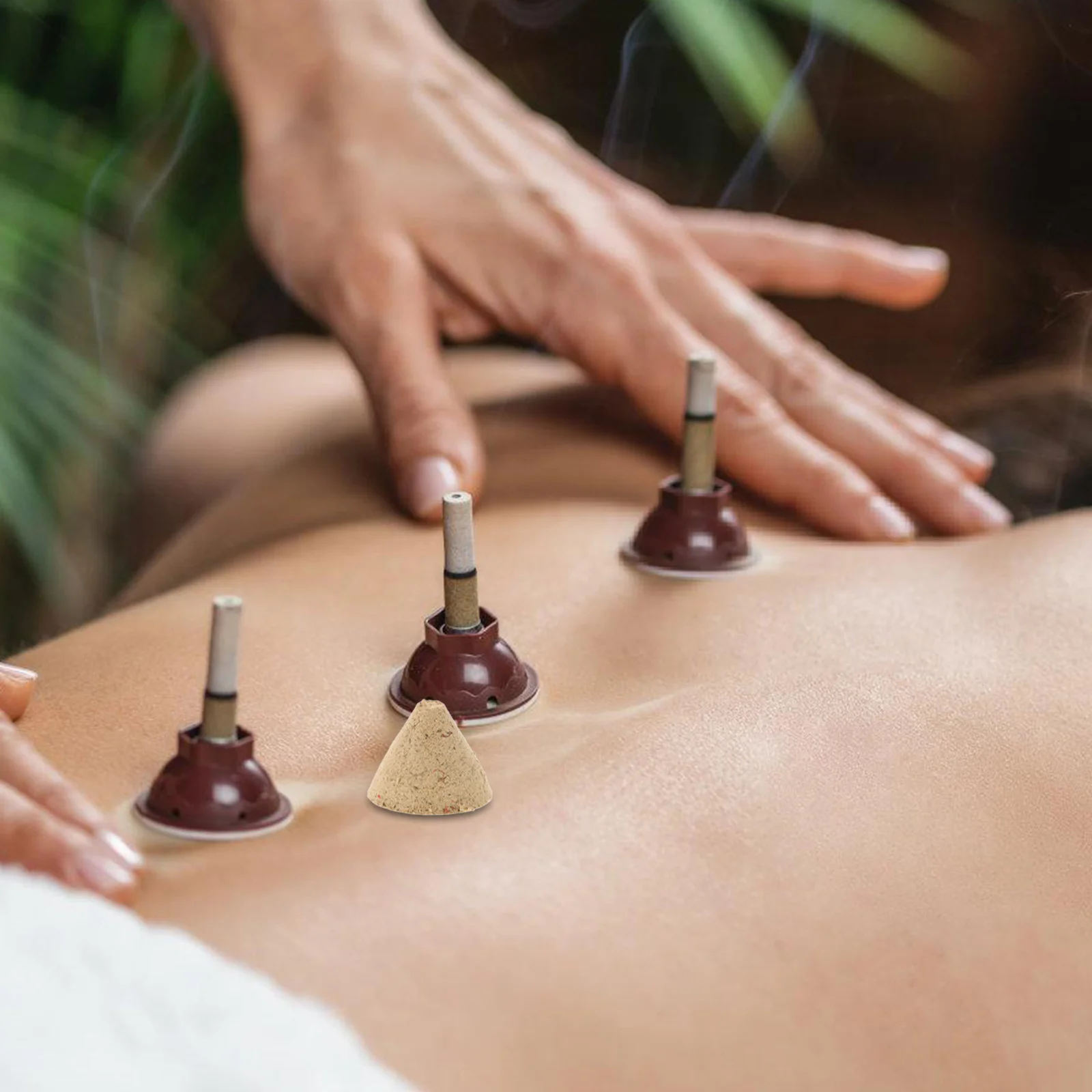 

20 шт. традиционные китайские конусы для прижигания с красным цветком, мокса, портативные принадлежности для домашнего салона ручной работы, красоты и здоровья