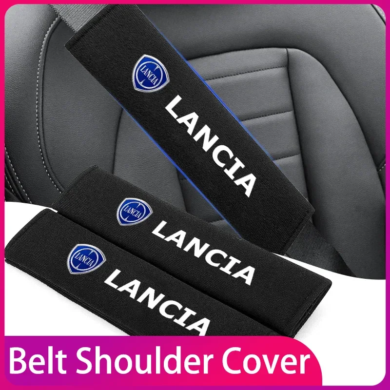 

Car Seat Belt Cover styled Cotton Safety Shoulder Protector For Lancia Delta Ypsilon Lybra Musa Kappa Voyager Emblem Accessories