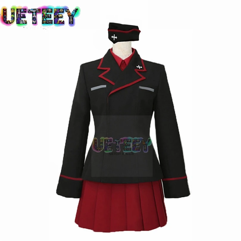 

UETEEY COS GIRLS und PANZER Kuromorimine Uniform Nishizumi Maho Cosplay costume Carnival Halloween Christmas Costume