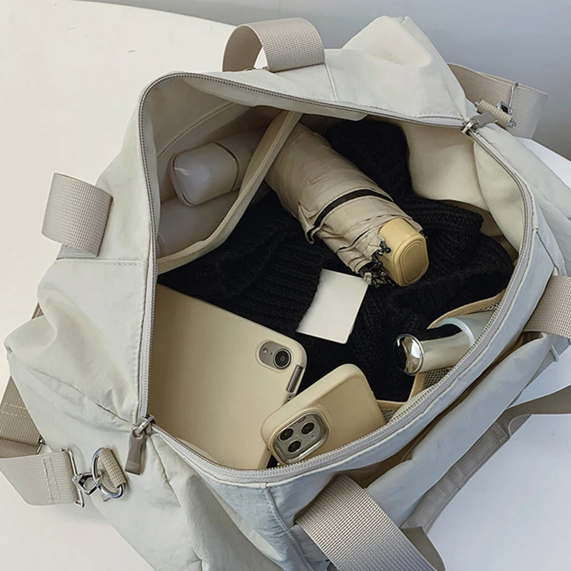 Leisure Travel Bag Short Trip Handbag with Shoes Pocket Luggage Duffel Fitness Pack Gym Tote Large Capacity Outdoor Sports Bags