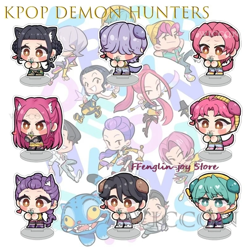 

Kpop Demon Hunter Rumi Mira Zoey акриловые стоячие тарелки аниме орнамент детская мода модель спальни домашний декор