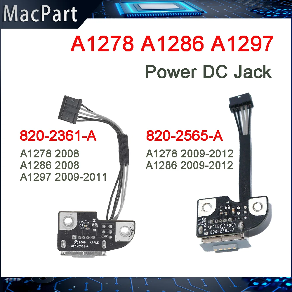 

Original Used Charging Port Power DC Jack 820-2361-A 820-2565-A For Macbook Pro 13" 15" 17" A1278 A1286 A1297 2008-2012 Year