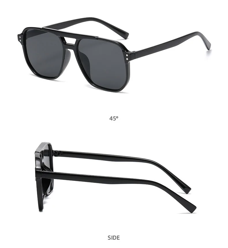 3 Stück 2025 Sonnenbrille für Damen, UV-Schutz, Vintage-Markendesign, UV400-Farbtöne, gelb, blaue Linse, großer Rahmen – Detail 7