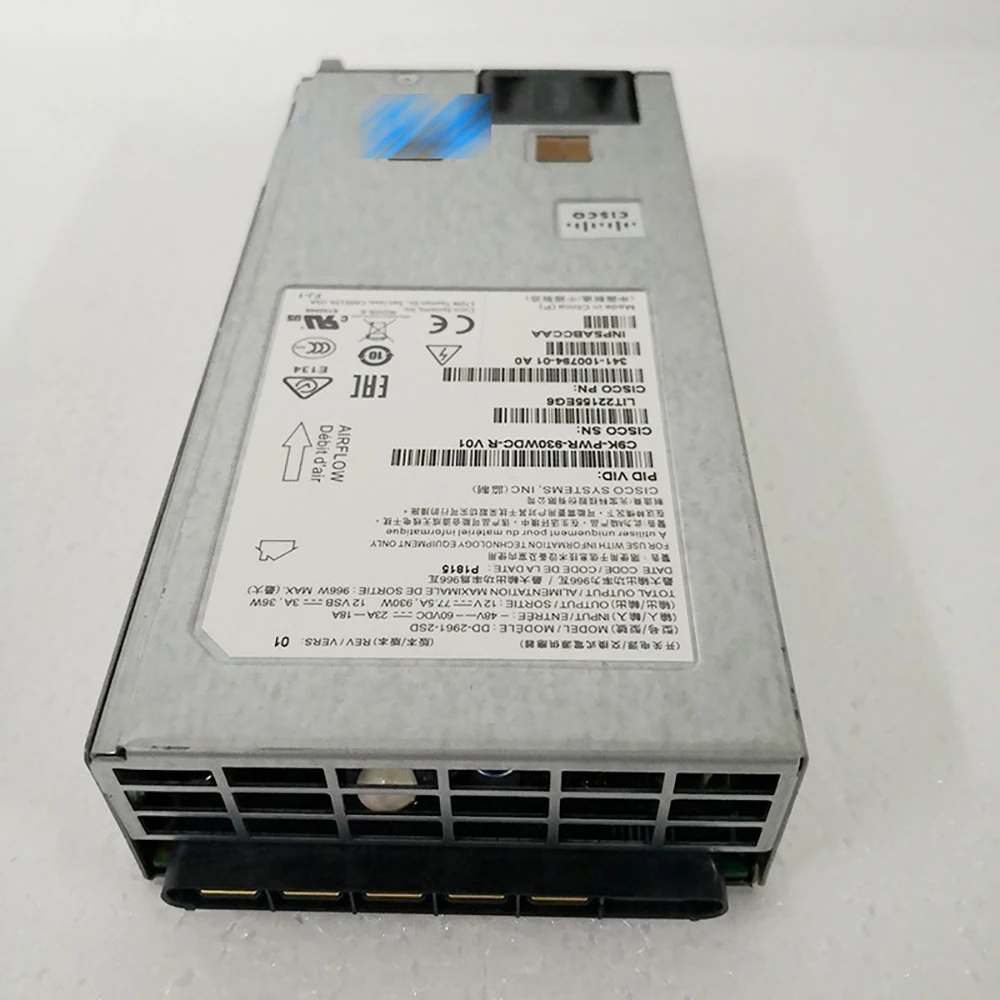 

Для блока питания CISCO 341-100794-01 930 Вт полностью протестированного C9K-PWR-930WDC-R