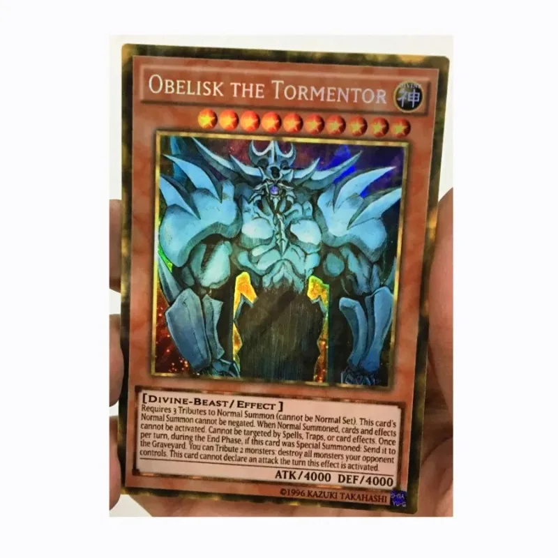 Yu Gi Oh Egyptian God TCG English Obelisk The Tormentor DIY Toys Hobbies Hobby Collectibles Game Collection Anime Cards