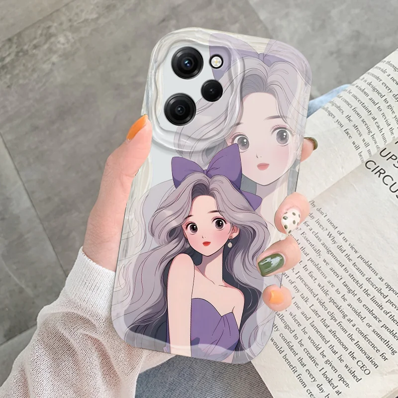 Disney Princess Funny Cream Phone Case para Redmi Note 13, 12, 11, 10, 9, 8, 10T, 11T, 11S, 12S Pro Max Plus, 4G, 5G