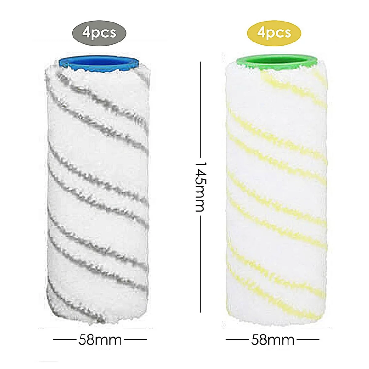 A61T-8Pcs Roller for Karcher Fc7 FC5 FC3D FC3, Roller for Karcher, Replacement Rollers, 2.055-006.0 and 2.055-006.0