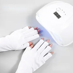 Guantes de protección UV para uñas, 2 piezas, lámpara Led a prueba de radiación, protección de manos, lámpara de luz UV, secador de manicura, herramientas para uñas