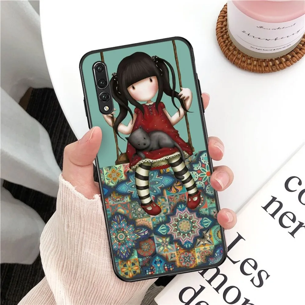 S-Santoro-Gorjuss Cute Cartoon Girl Phone Case For Huawei P 8 9 10 20 30 40 50 Pro Lite Psmart Honor 10 lite 70 Mate 20lite