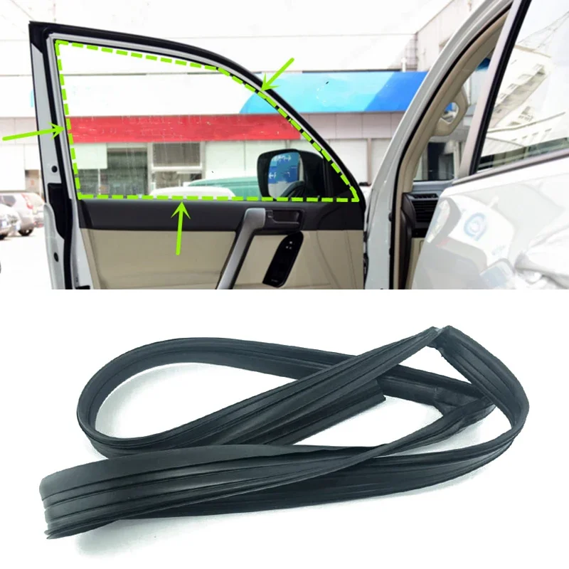 Door Glass Frame Opening Seal Rubber Sealing Strip For Toyota Land Cruiser Prado LC150 2010 2011 2012 2013 2014 2015 2016 2017