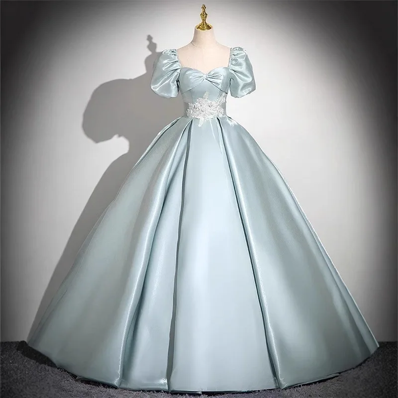 

Customized Ball Gown Quinceanera Dresses Appliques Puff Sleeves Prom Birthday Party Gowns Formal Occasion Vestido De Fiesta