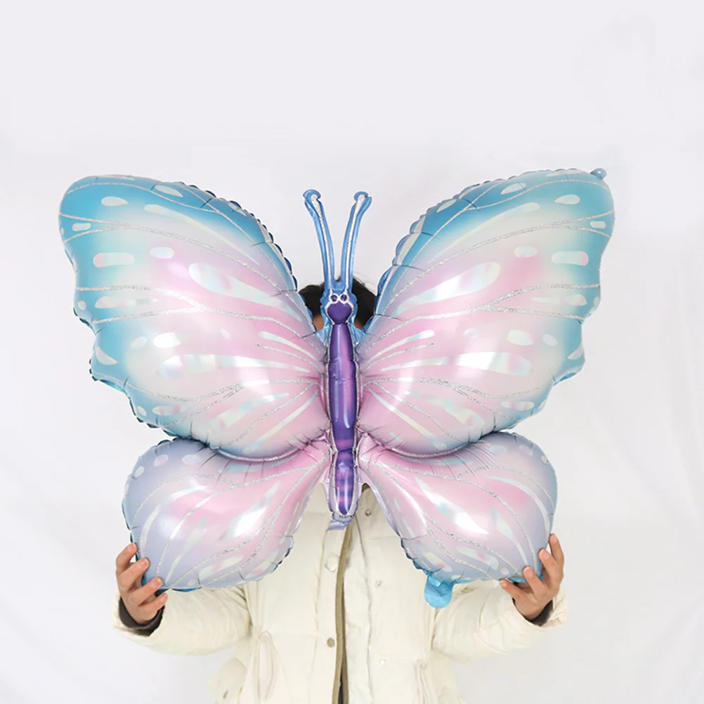 

5pcs Butterfly Aluminum Foil Material For Birthday Party Supplies Insect Shaped Party Layout Foil Balloons Decorative Balloons