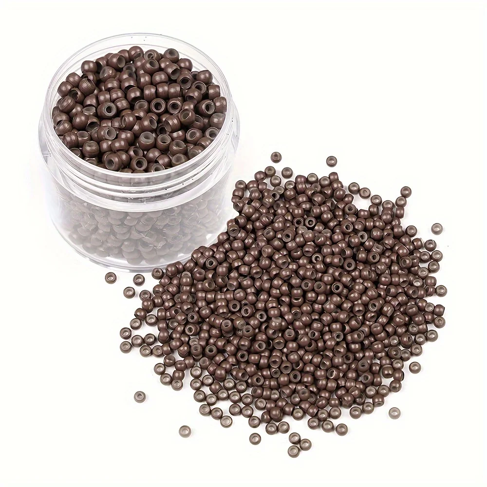 500pcs Silicone Hair Beads Nano Ring Micro Beads for Dreadlock Hair Extensions Fashion Salon Hairstylist Hair Extension Tools