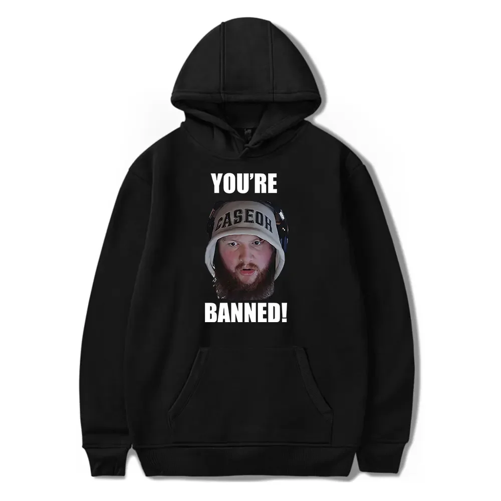 Caseoh You're Banned Hoodie Sweatshirt Women Men Long Sleeve Fashion Pullover Clothes