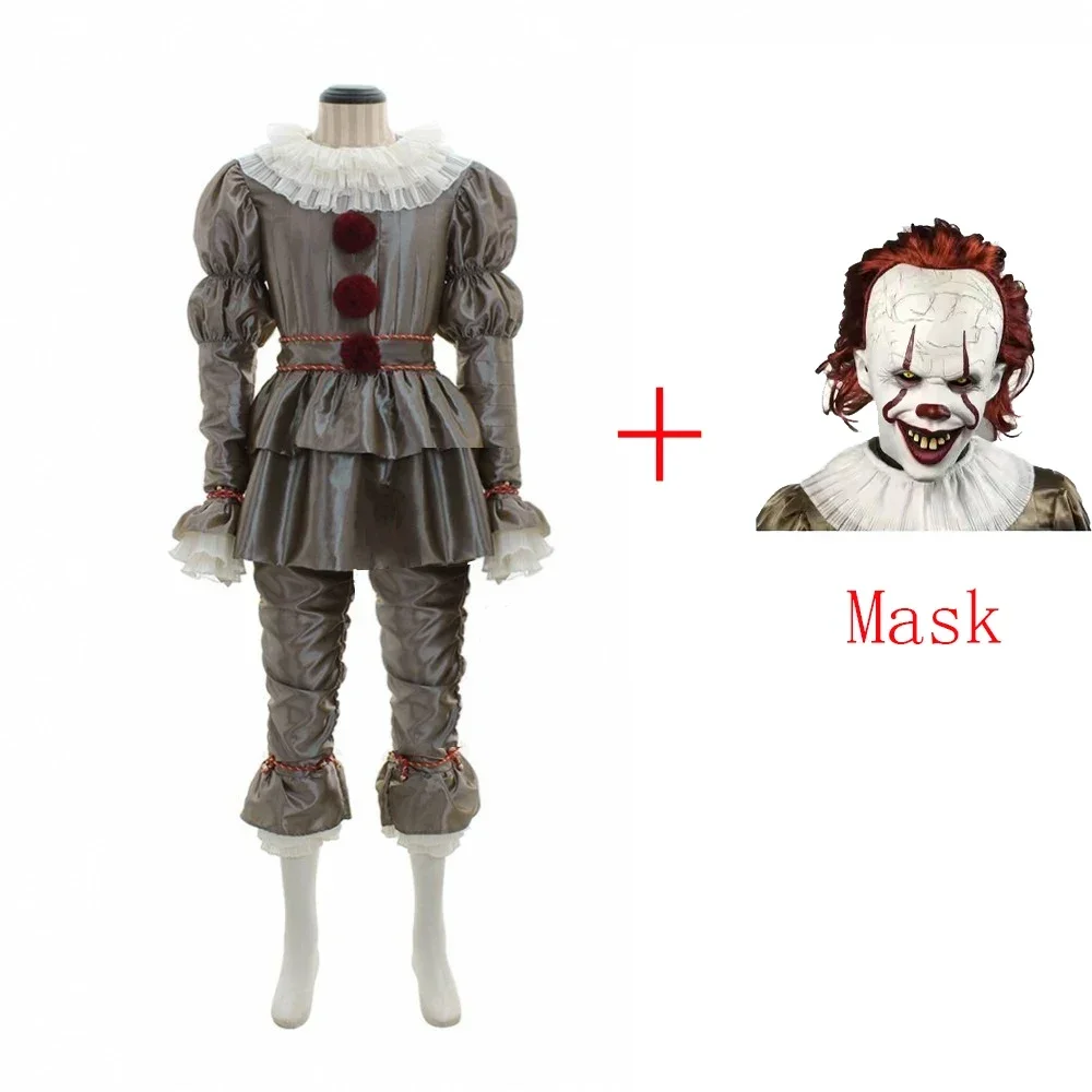 Disfraz de Pennywise para adultos/niños, disfraz de payaso, disfraz de Terror, conjunto de ropa de caballo para Halloween, Carnaval, fiesta de disfraces