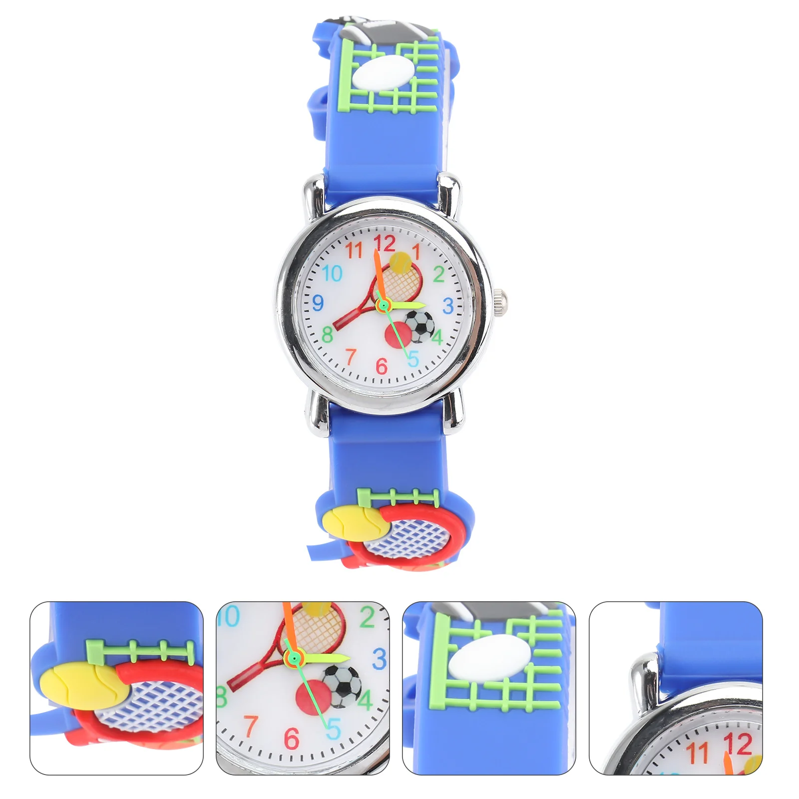 ساعة كوارتز بتصميم مضرب التنس وحزام معصم ناعم قابل للتعديل كهدية لعيد الميلاد والعطلات #2